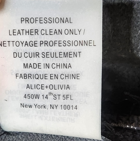 Alice and olivia women's black geniune leather skirt 4 - Picture 7 of 7